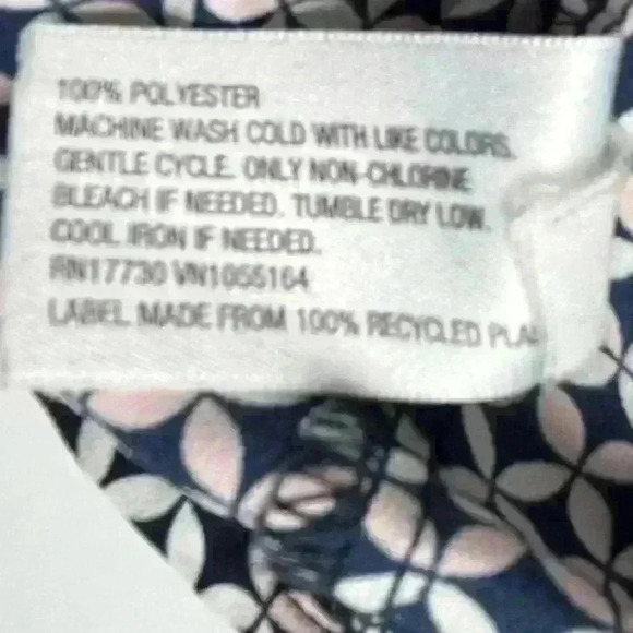 Merona Women's XL Black Pink Geometric Long Sleeve Scoop Neck Blouse - Picture 7 of 11